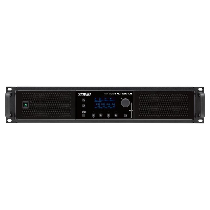 Yamaha PC406DI Power Amplifier 4 x 600W at 8Ω, 4 x 600W at 100V/70V with Dante - Each