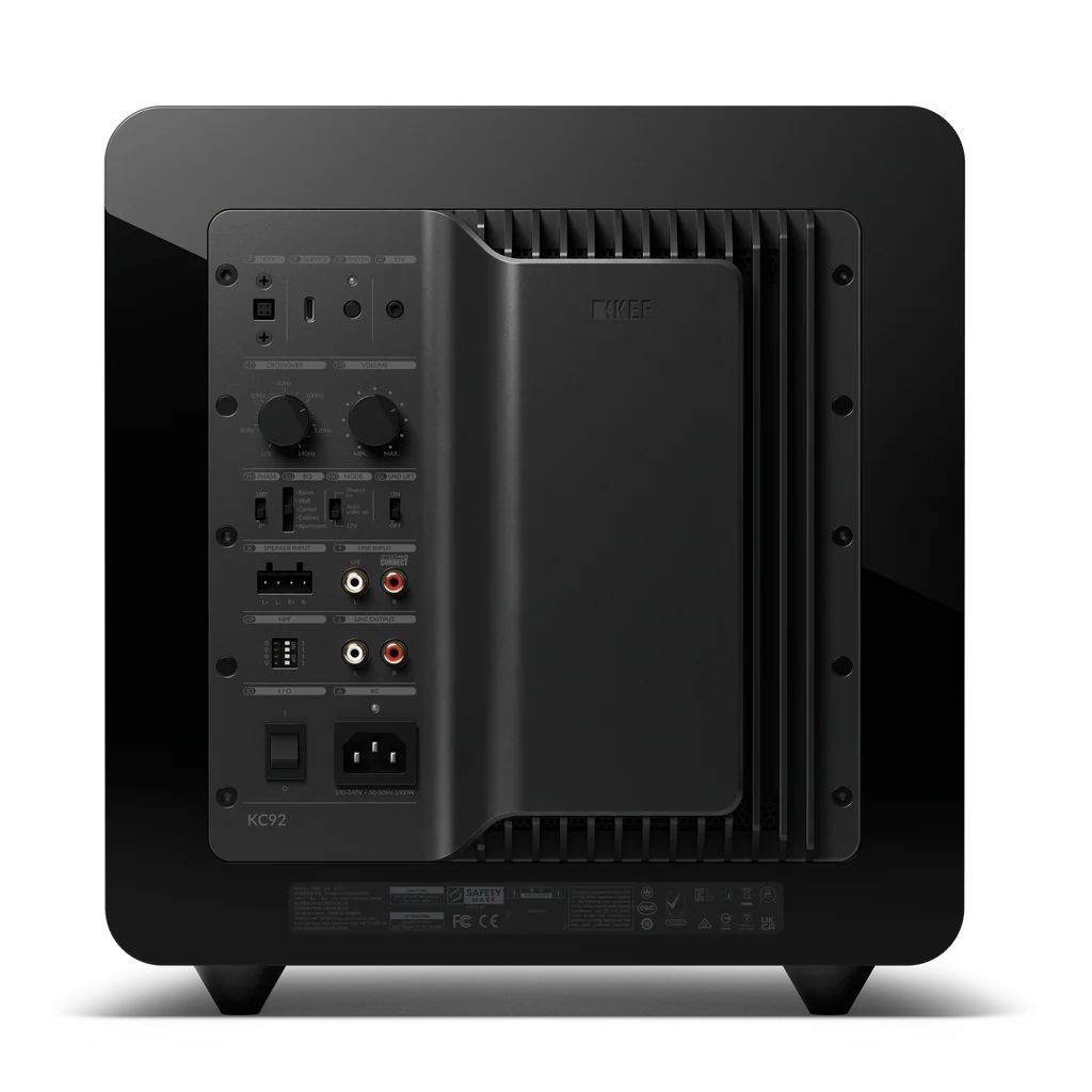KEF KC92 1000W Powered Subwoofer with Dual 9" Force-Cancelling Drivers- Each