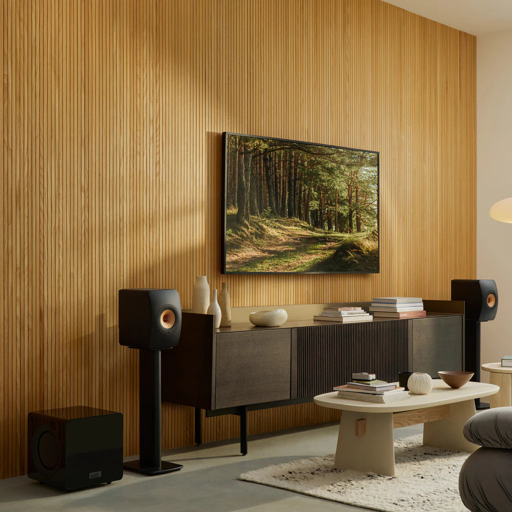 KEF KC92 1000W Powered Subwoofer with Dual 9" Force-Cancelling Drivers- Each