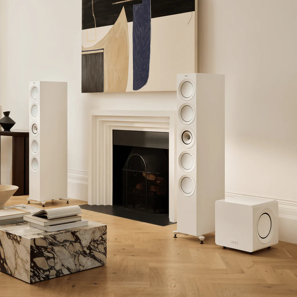 KEF KC92 1000W Powered Subwoofer with Dual 9" Force-Cancelling Drivers- Each