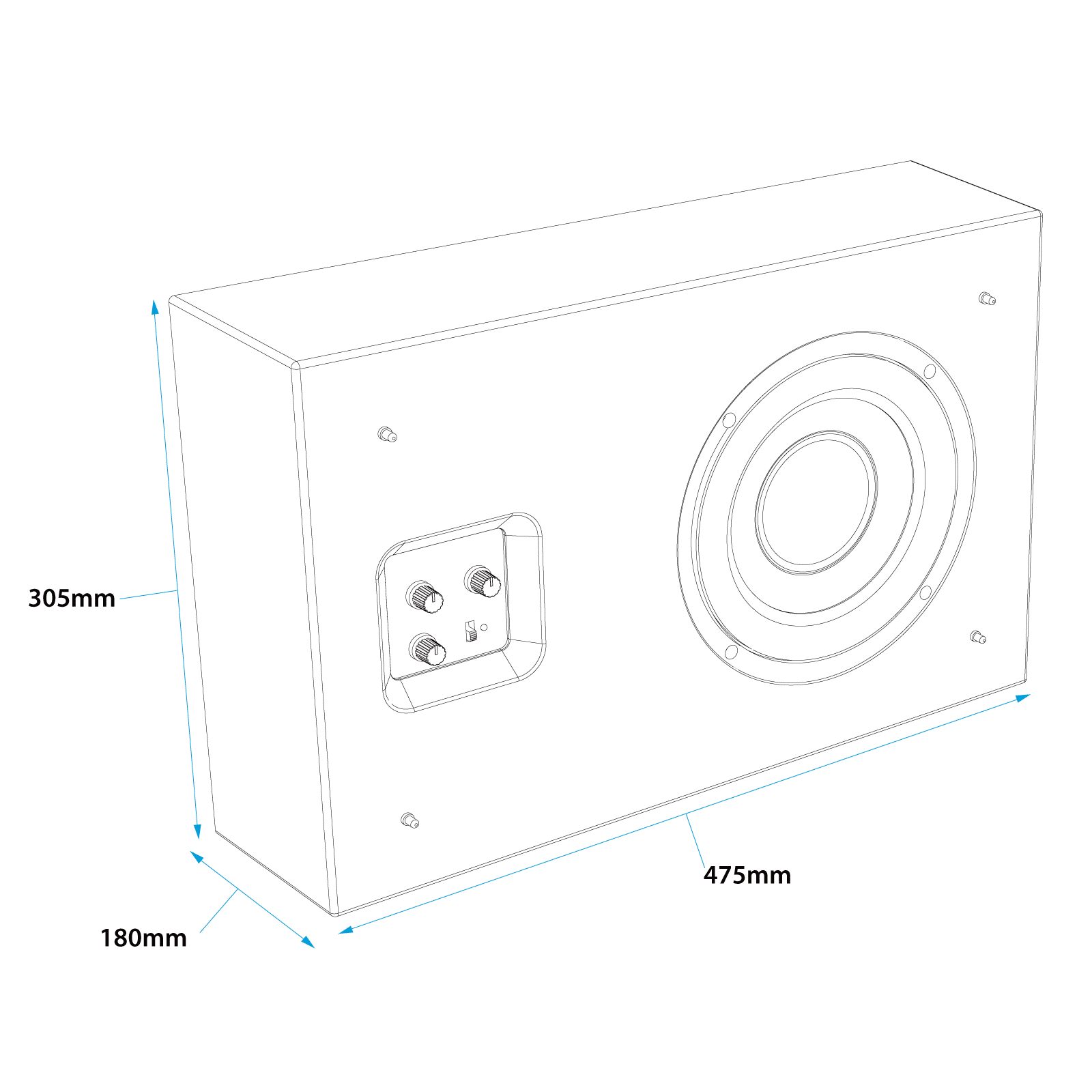 GALLO ACOUSTICS Gallo Profile Sub - 8" 150W Subwoofer - Each