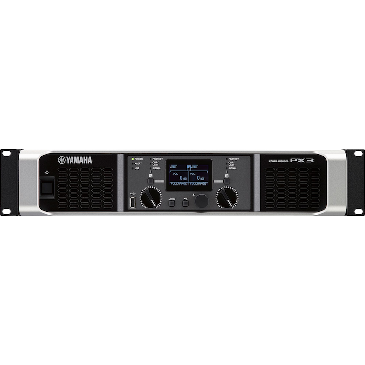 Yamaha PX3 500W 2-channel Power Amplifier 2-channel Power Amplifier with EQ, Filter, Crossover, Delay, Limiter, and Power Boost Functions - Each