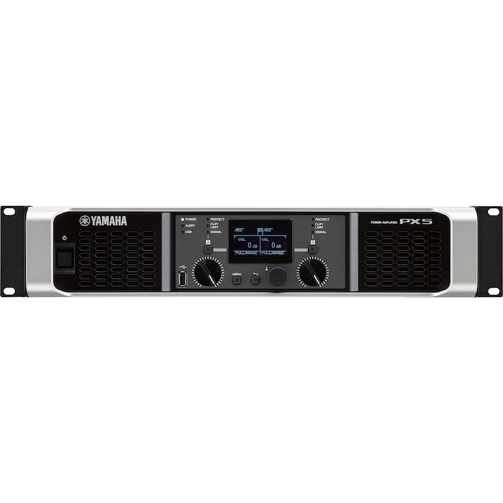 Yamaha PX5 800W 2-channel Power Amplifier 2-channel Power Amplifier with EQ, Filter, Crossover, Delay, and Limiter Functions - Each