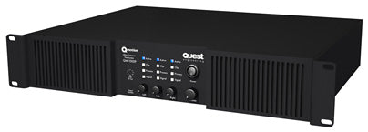 Quest QM1000P Professional 3-Channel 2×350W + 1×940W Complete Sub/Satellite Power Amplifier System with Adjustable Crossover & Limiter