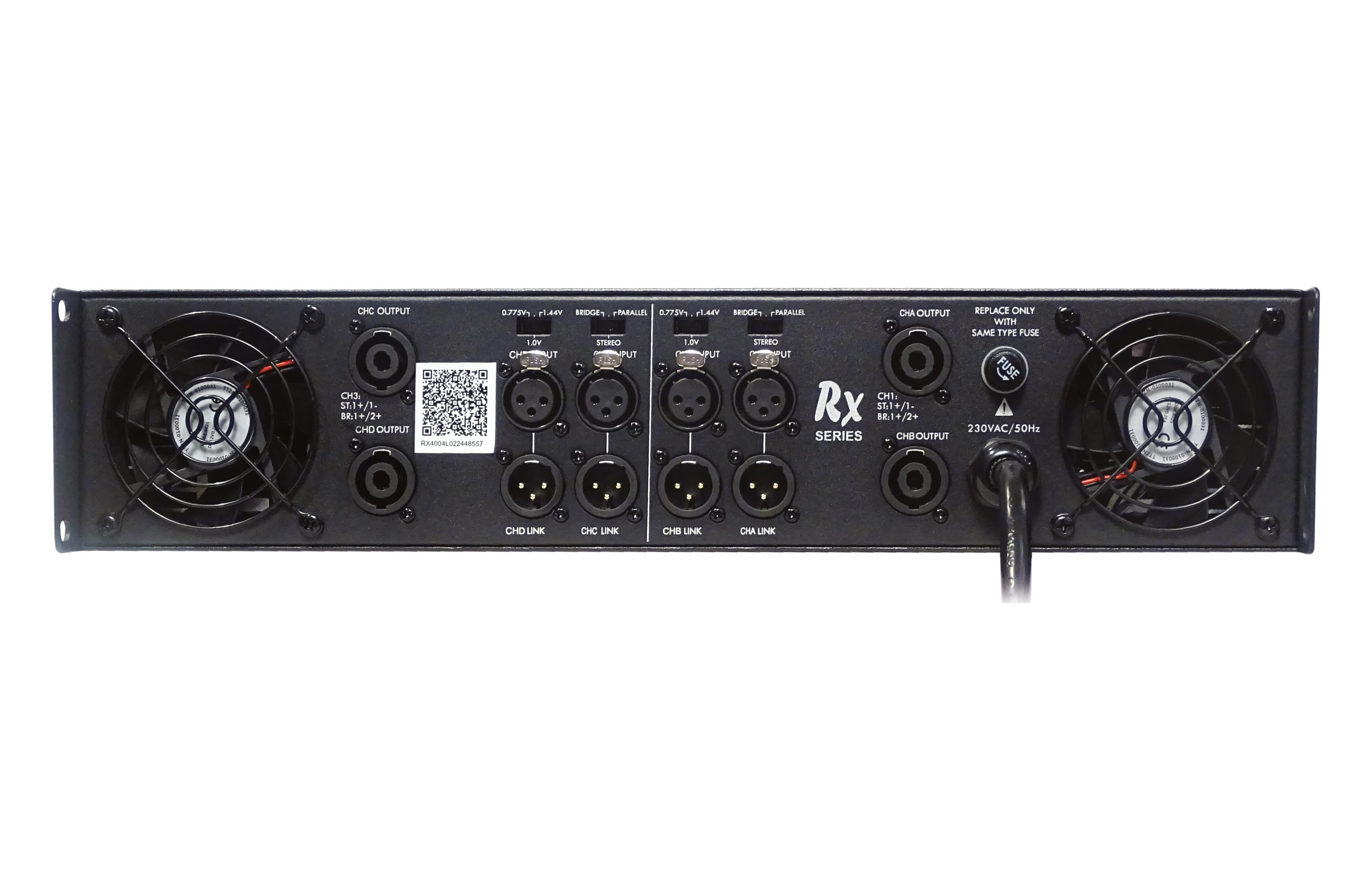 NX Audio RX5004 1000W 4-Channel Class H Power Amplifier - Each
