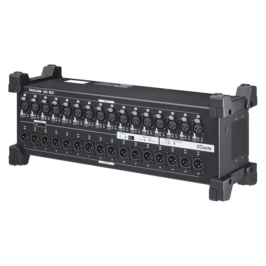 TASCAM SB-16D Professional 16×16 Dante AD/DA Converter Stage Box with 32-bit Audio and HDIA Preamps - Audiomaxx India
