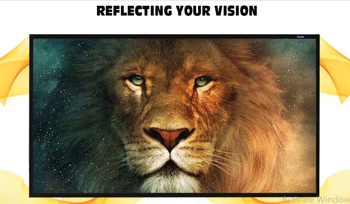 Projector Screen 100" Diagonal  Fixed Frame