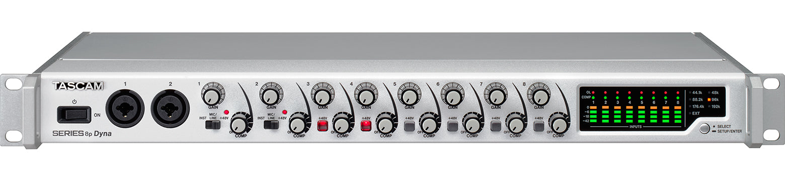 TASCAM SERIES 8p Dyna Professional 8-Channel Microphone Preamplifier with Analog Compression and ADAT Expansion - Audiomaxx India