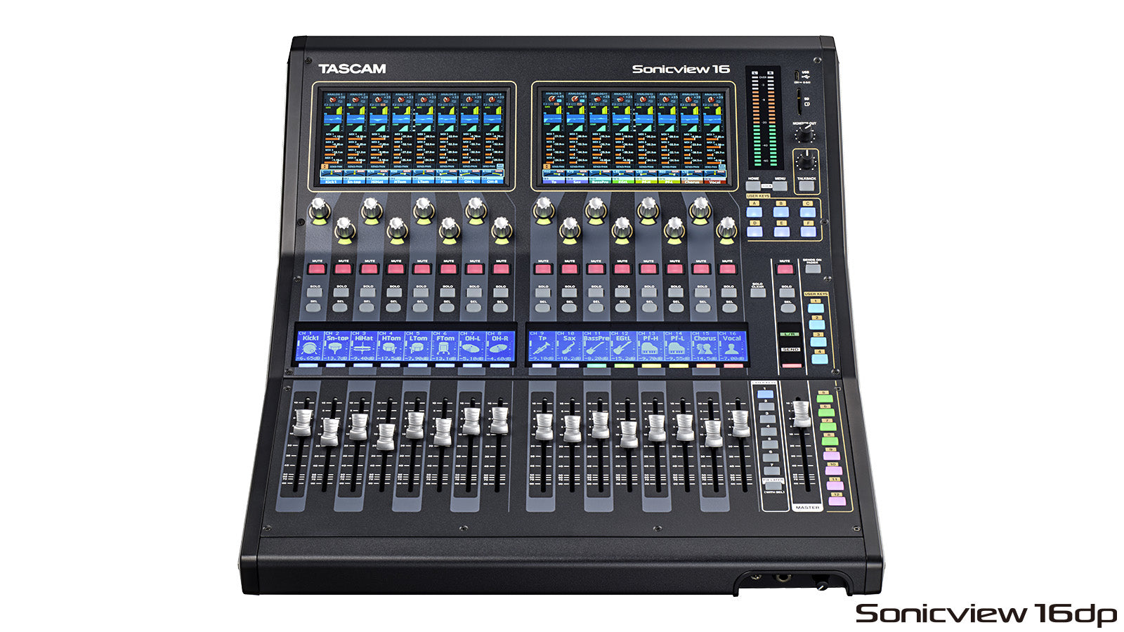 TASCAM Sonicview 16DP Professional 16-Channel Digital Mixing Console with Dual Power Redundancy, Dante, and 54-bit FPGA Engine - Audiomaxx India