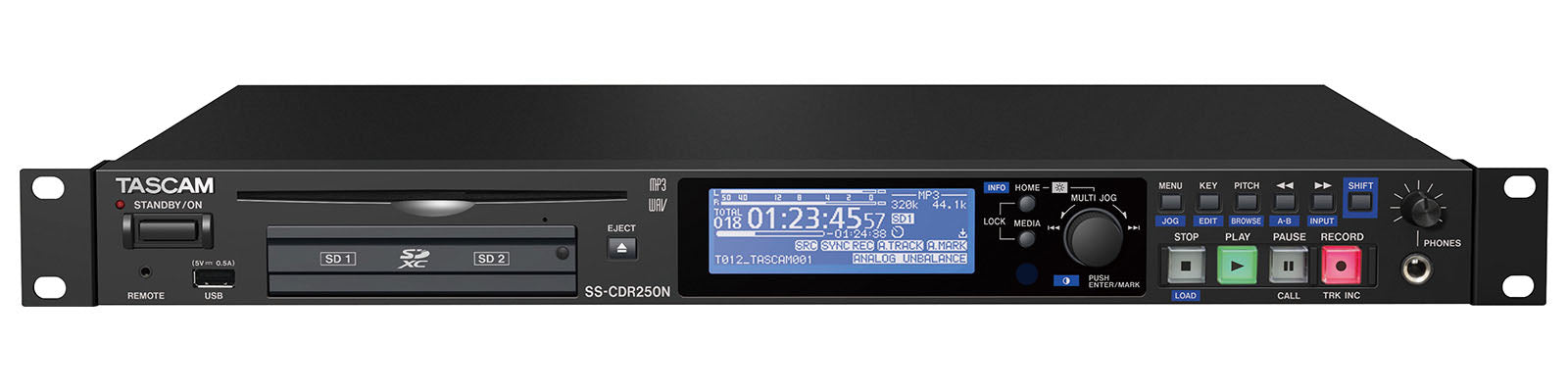 TASCAM SS-CDR250N Professional Solid State / CD Recorder with Network Control and Dual Recording - Audiomaxx India