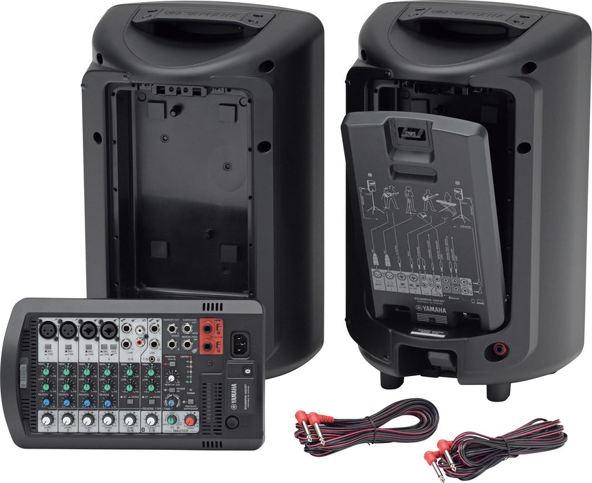 Yamaha STAGEPAS 400BT Portable PA Speqaker System With Bluetooth 400W, Reverb, 8Ch. Mixer, 2 Speakers 8" LF/1" HF, Built-in Stand Mounts - Each