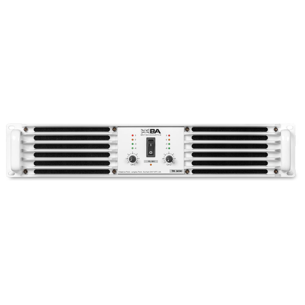 BRITISH ACOUSTICS - TK‑5000 – 2‑Ch High‑Power Amplifier (700W/CH @ 8Ω, 1150W/CH @ 4Ω, 1550W/CH @ 2Ω