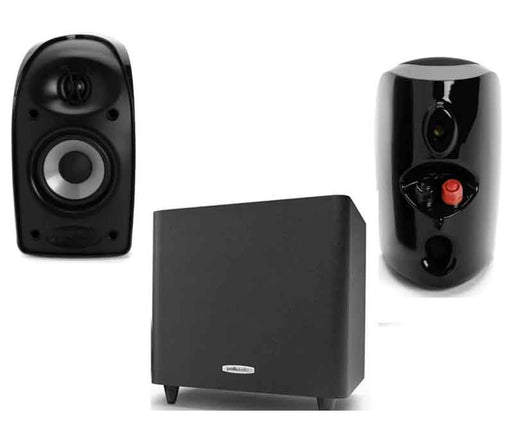 Polk TL Blackstone 2.1 Satellite Stereo System Speaker + Subwoofer Package - Black