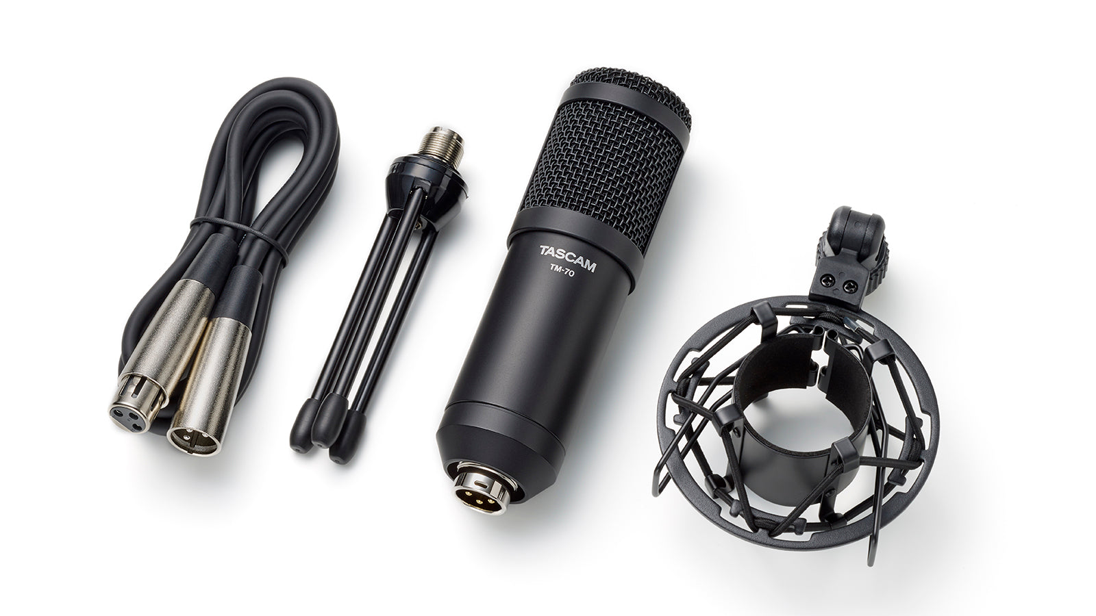 TASCAM TM-70 Professional Broadcast Dynamic Microphone with Supercardioid Pattern and Complete Desktop Kit - Audiomaxx India