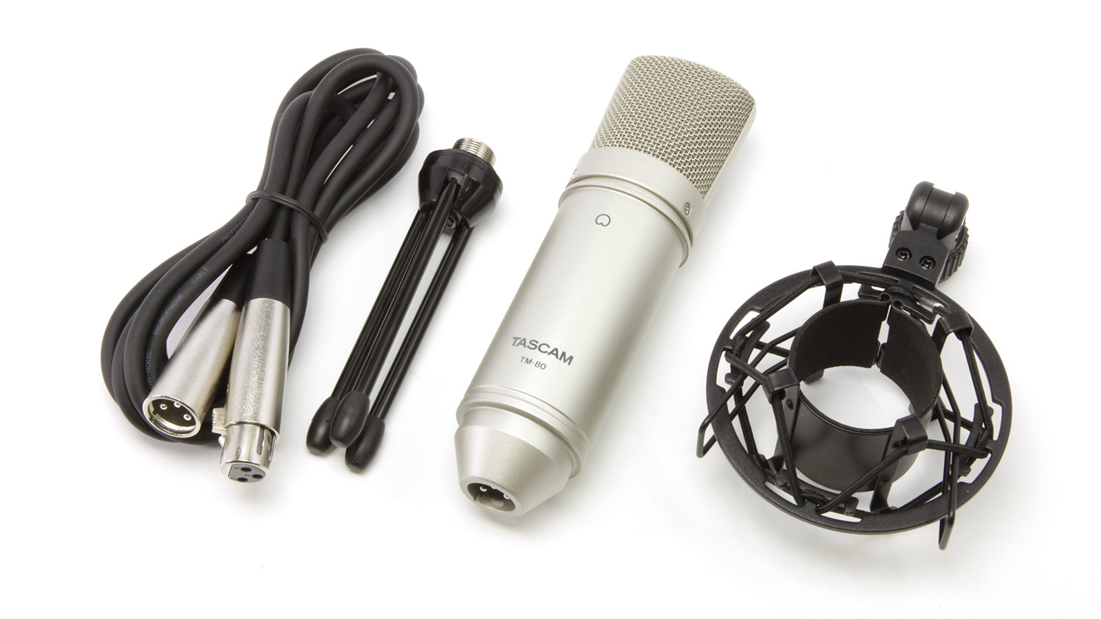 TASCAM TM-80 Professional Large-Diaphragm Condenser Microphone with Cardioid Pattern and Complete Recording Kit - Audiomaxx India
