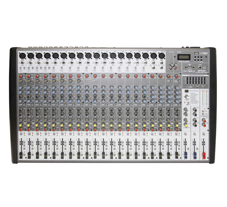 Dynatech UFX24  24-Channel/ 18 Mic Sound Mixer with Digital Effects - Each