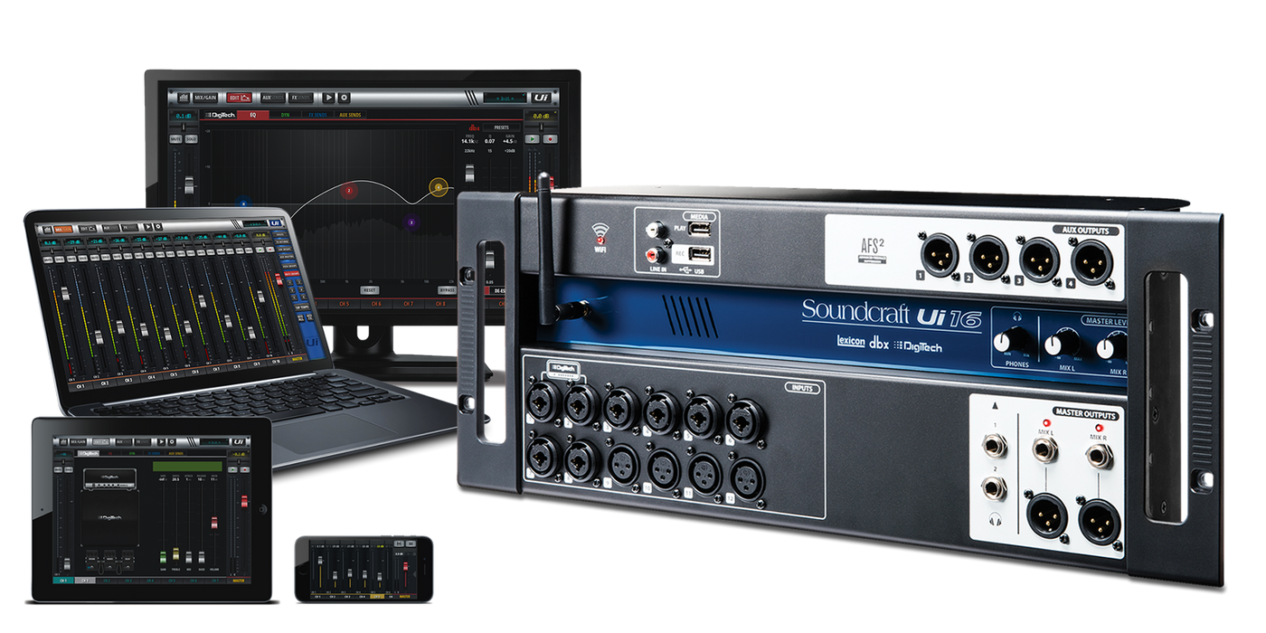 SoundCraft - Ui16 16-Ch Digital Mixer With Wireless Control