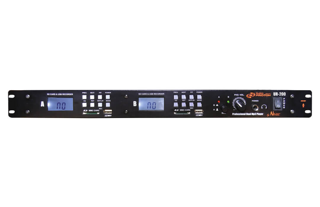NX Audio UR-200 19" Rack-Mount Dual MP3 Player