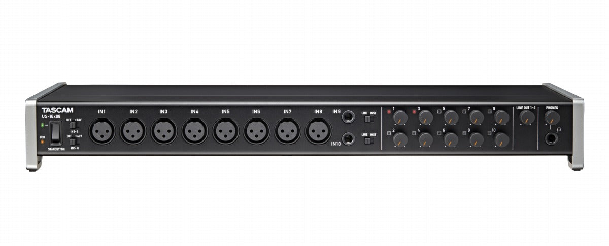 TASCAM US-16x08 Professional 16-In/8-Out USB Audio Interface with Ultra-HDDA Preamps and DSP Mixer