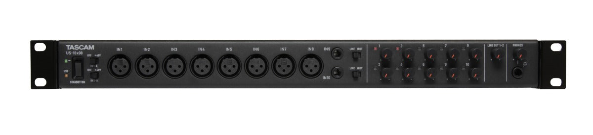 TASCAM US-16x08 Professional 16-In/8-Out USB Audio Interface with Ultra-HDDA Preamps and DSP Mixer - Audiomaxx India