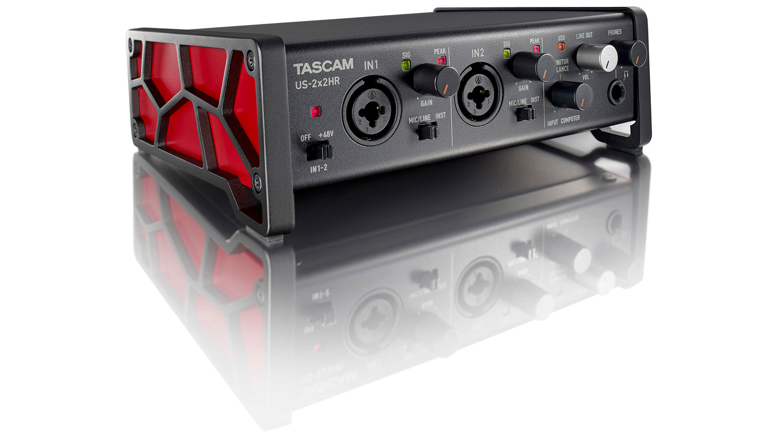 TASCAM US-2x2HR High-Resolution 2-In/2-Out USB Audio Interface with Ultra-HDDA Preamps and 192 kHz Support