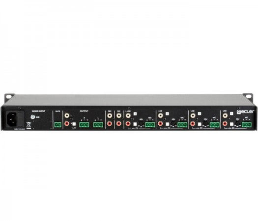 Ecler SAM412T 4x2 1U Rack  3-Band EQ Analogue Mxer  Installation Preamps And Mixers