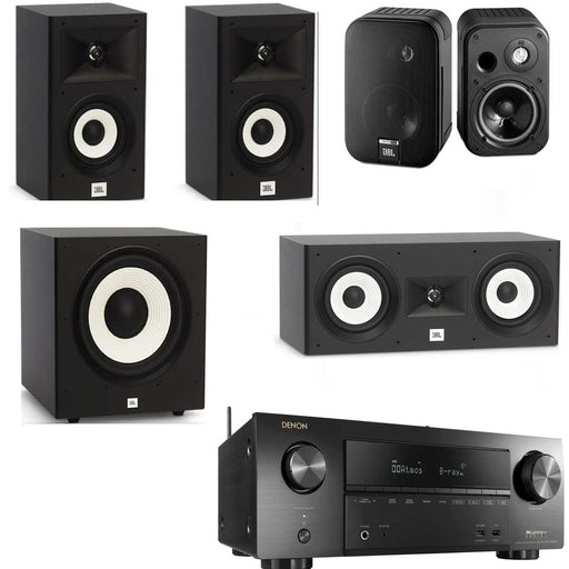 Denon AVR X1600H With JBL A120 + Control One + A125C Speaker Set + A120P 12" Subwoofer - Dolby 5.1 Home Theater Package # AM501062 - Best Home Theatre Systems - Audiomaxx India