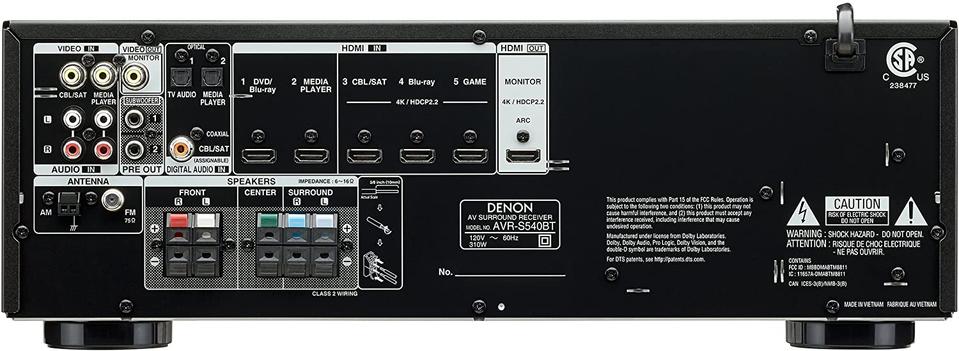 Denon AVR x550BT With JBL Control One Speaker Set + A100P 10" Subwoofer - Dolby 5.1 Home Theater Package # AM501069 - Best Home Theatre Systems - Audiomaxx India