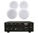 Ahuja DPA 370 PA Digital Mixer - Amplifier With JBL 8124 Ceiling Speaker, Shure Microphone Package #KK03