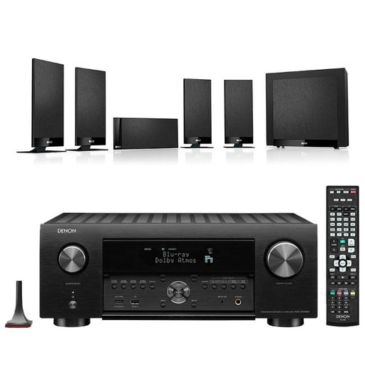 Denon x2800h With KEF T101 Ultra Slim Speakers - Dolby 5.1 Home Theater Package #AM5010X28