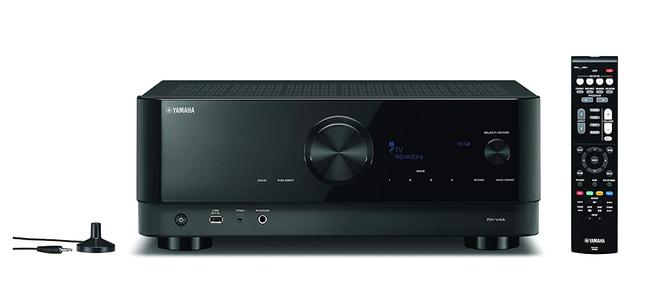 Yamaha RXV4A Audio-Video Receiver With TL1600 BlackStone Satellite Speaker Set - Dolby 5.1 Home Theater Package # AM501011 - Audiomaxx India