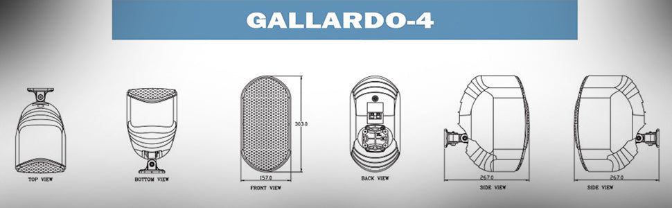 PAudio Gallardo-4 Full Range 3-way Passive Bass Reflex Speakers - Pair