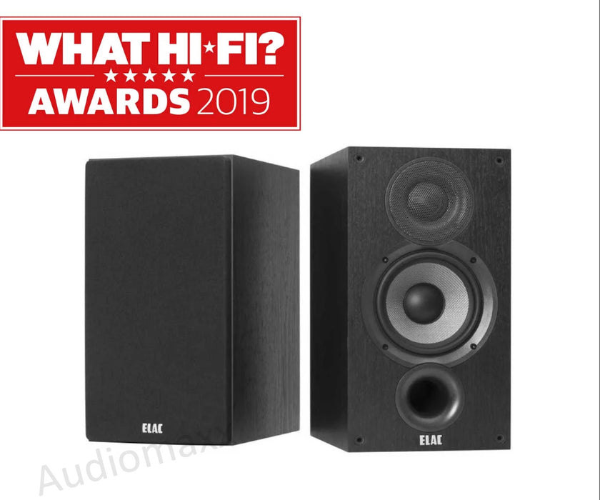 ELAC Debut 2.0 B5.2 Bookshelf Speakers Pair - Black - Best Home Theatre Systems - Audiomaxx India