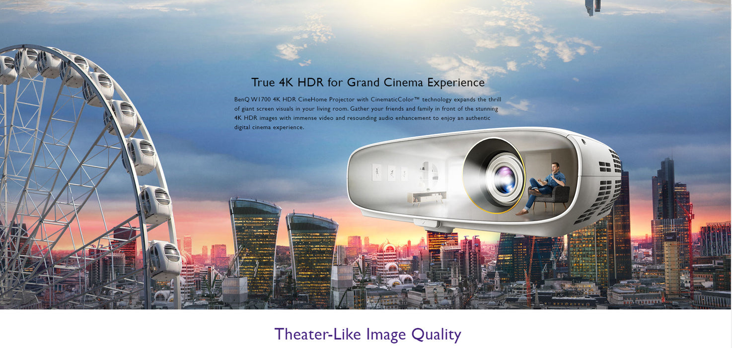 BenQ W1700 4K UHD & HDR Home Theater Cinema Projector