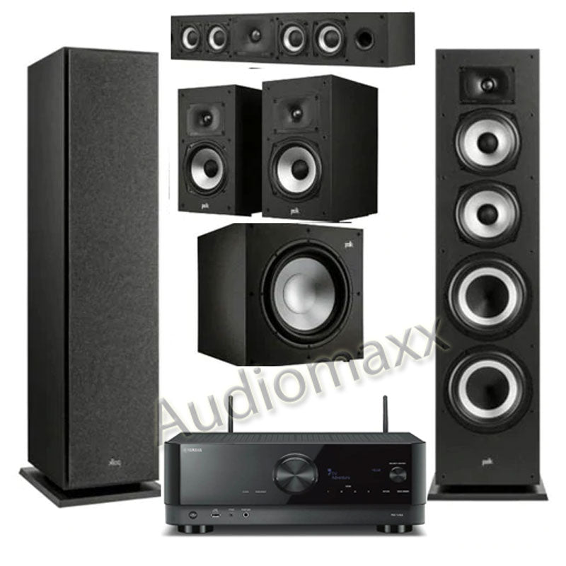 Yamaha RXV4A With Polk Audio MXT Speakers- Dolby 5.1 Home Theater Package #AM51-V4-X70-1