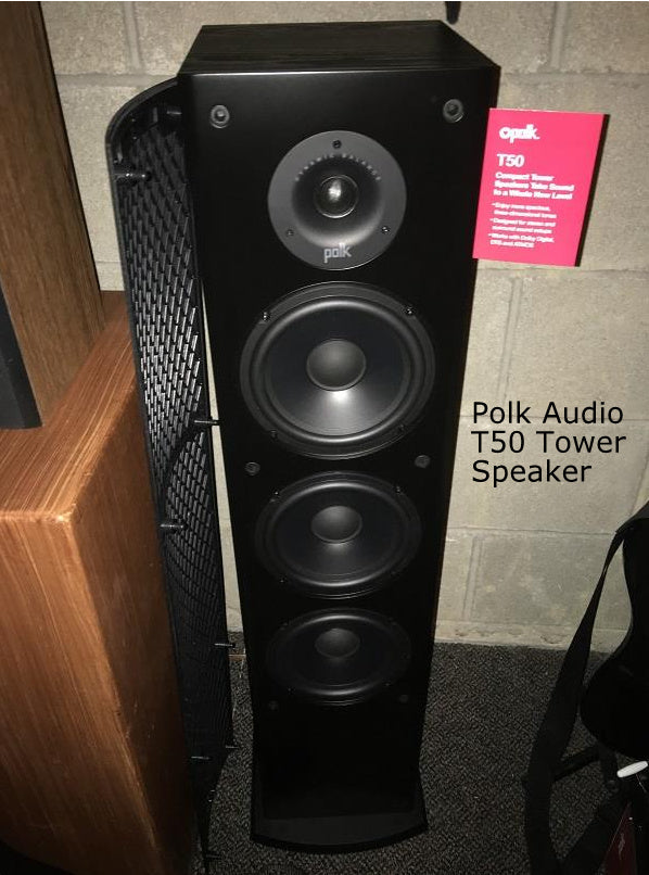 Yamaha RXV585 Audio-Video Receiver With Polk Audio Fusion T50 Tower Speaker Set - Dolby Atmos 7.1 Home Theater Package # AM701009 - Best Home Theatre Systems - Audiomaxx India