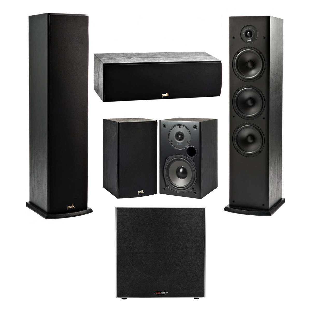 Yamaha HTR-3072 Audio-Video Receiver With Polk Audio T50 Fusion Speaker Set - Dolby 5.1 Home Theater Package # AM501019 - Best Home Theatre Systems - Audiomaxx India