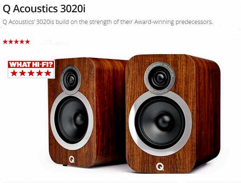 Q Acoustics Q3020i Bookshelf Speakers 75w x Pair1