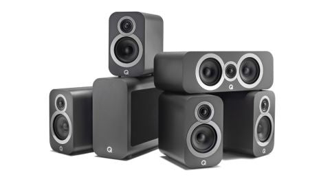 Q Acoustics Q3010i x 4 Compact Bookshelf Speakers + 3090 Center + 3060 Subwoofer - Dolby 5.1 Surround Sound Speaker Package # SP031 - Best Home Theatre Systems - Audiomaxx India