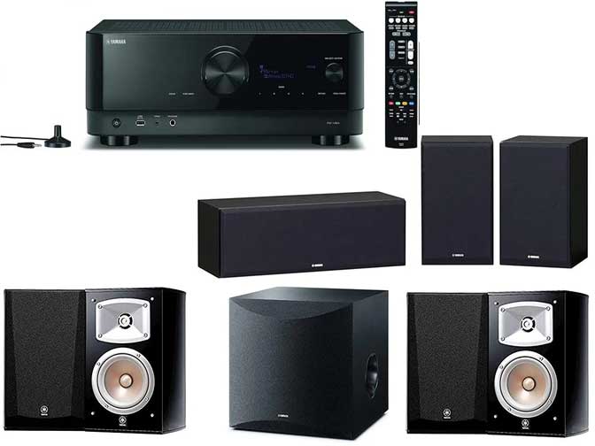 Yamaha RX-V6A Audio-Video Receiver With Speakers Set -Dolby Atmos 7.1 Home Theater Package # AM701014 - Audiomaxx India