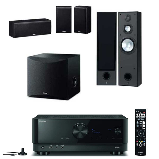 Yamaha RXV4A With Tower Speaker - Dolby 5.1 Home Theater Package #AM501079