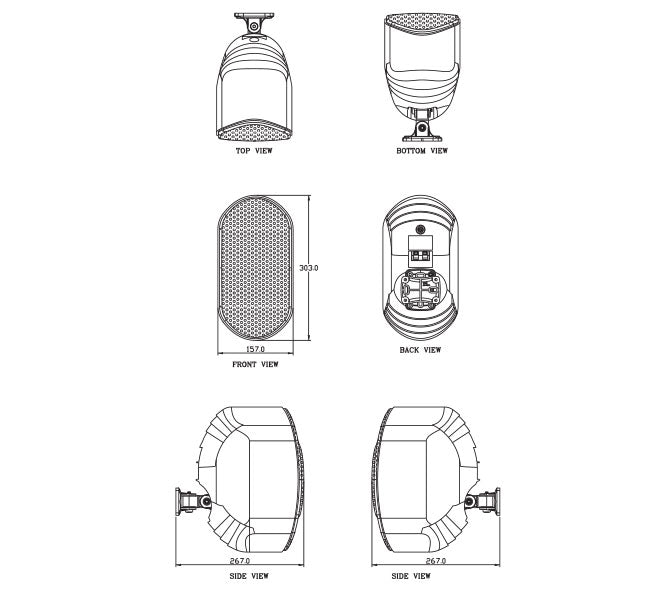 PAudio Gallardo-4 Full Range 3-way Passive Bass Reflex Speakers - Pair