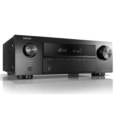 Denon X250BT Audio-Video Receiver With Polk Audio TL1600 BlackStone Satellite Speakers Set - Dolby 5.1 Home Theater Package # AM501001 - Audiomaxx India