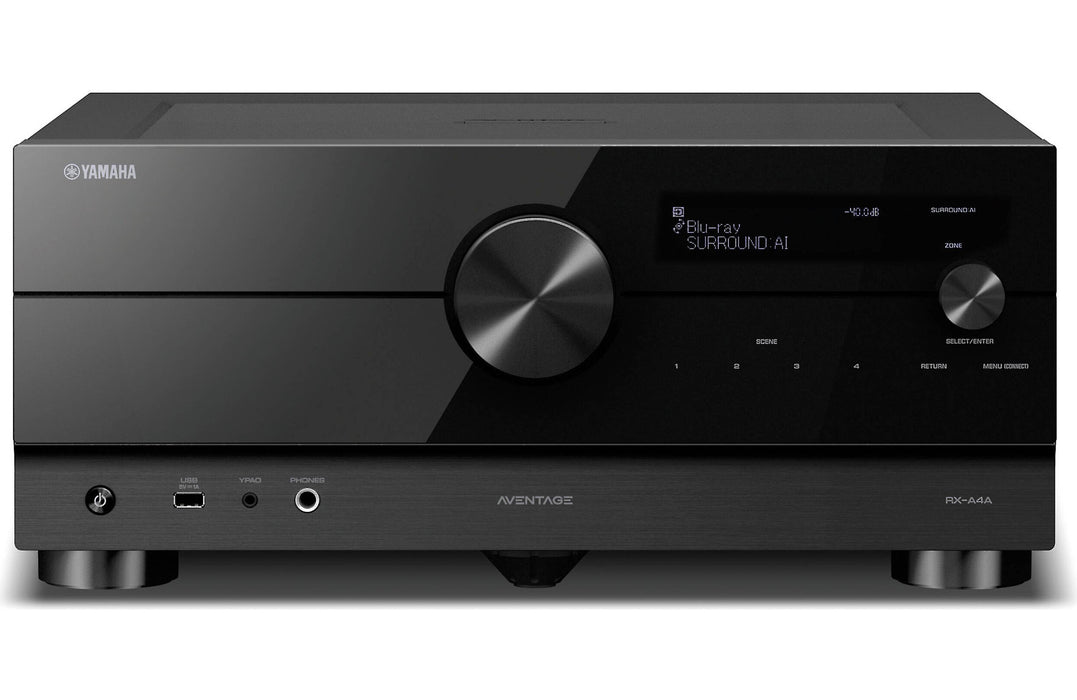 Yamaha AVENTAGE RXA4A 7.2-Ch Home Theater Receiver With 8K Dolby Atmos®, Wi-Fi®, Bluetooth®, Apple AirPlay® 2, and Amazon Alexa Ready