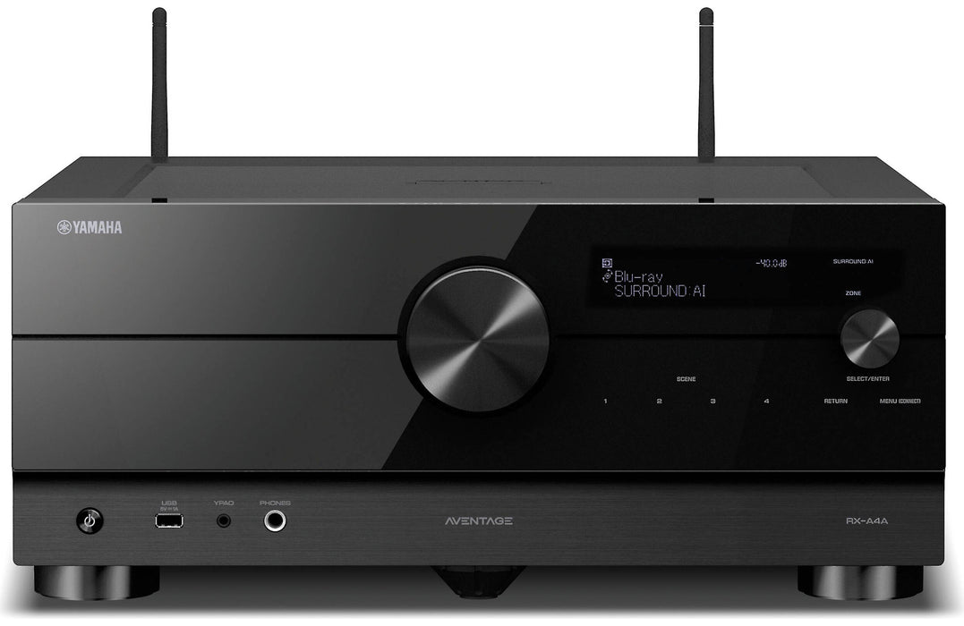 Yamaha AVENTAGE RXA4A 7.2-Ch Home Theater Receiver With 8K Dolby Atmos®, Wi-Fi®, Bluetooth®, Apple AirPlay® 2, and Amazon Alexa Ready