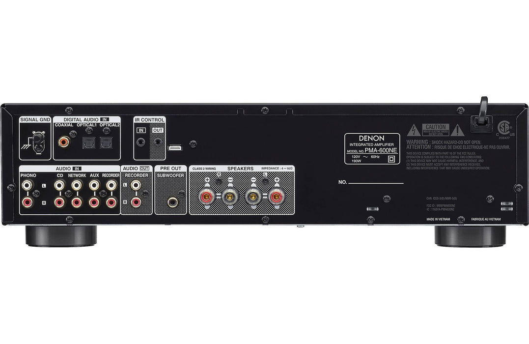 Denon PMA-600NE Stereo Integrated Amplifier With Built-In Bluetooth®, DAC and Phono Preamplifier