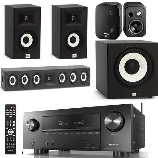 Denon AVR X1600H With JBL A120 + Control One + A135C Speaker Set + A120P 12" Subwoofer - Dolby 5.1 Home Theater Package # AM501063 - Best Home Theatre Systems - Audiomaxx India