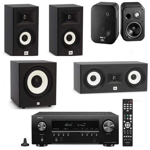 Denon AVR x250BT With JBL A120 + Control One + A125C Speaker Set + A120P 12" Subwoofer - Dolby 5.1 Home Theater Package # AM501060 - Best Home Theatre Systems - Audiomaxx India