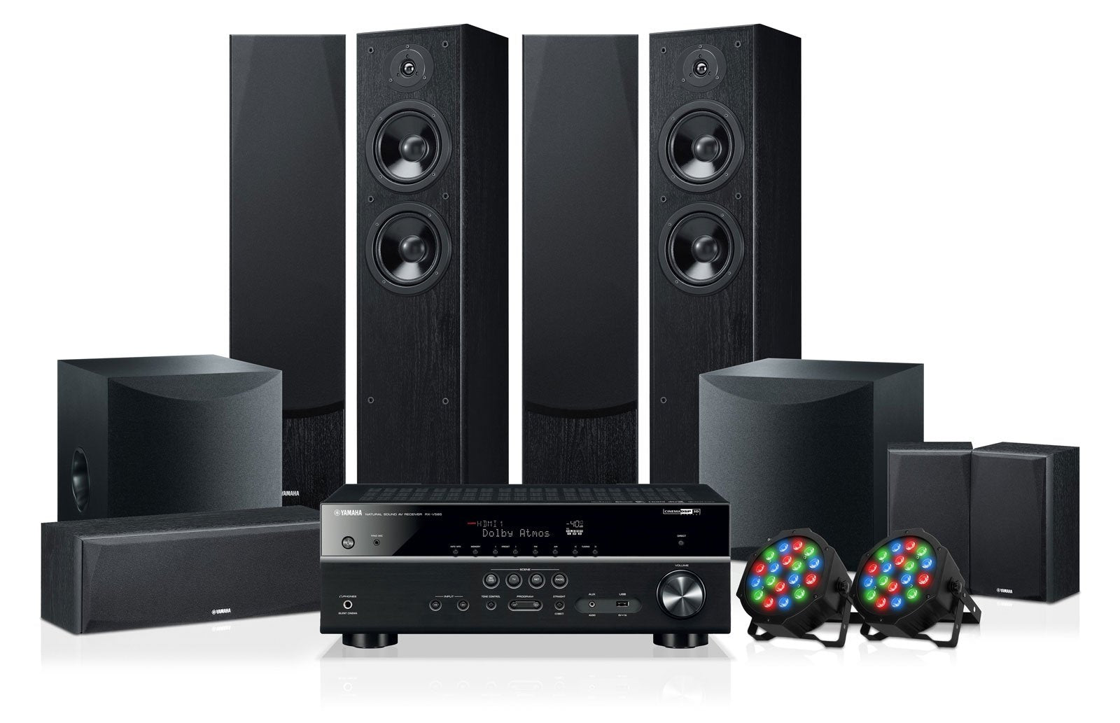 Yamaha Livestage NSF71 Home theater Package With Yamaha AVR RXA880 Audio-Video Receiver - Dolby 7.2 Home Theater Package # AM701035 - Best Home Theatre Systems - Audiomaxx India