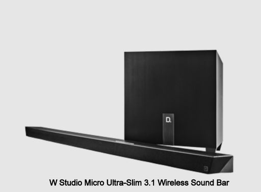 Definitive Technology WStudio Micro Ultra-Slim 3.1 Wireless SoundBar | Music Streaming System